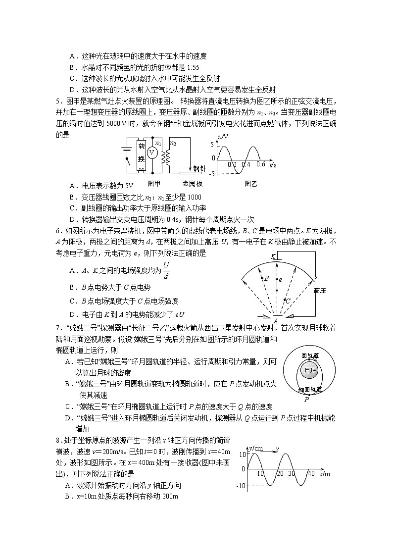 2020北京房山区高三第一次模拟考试物理试题含答案02