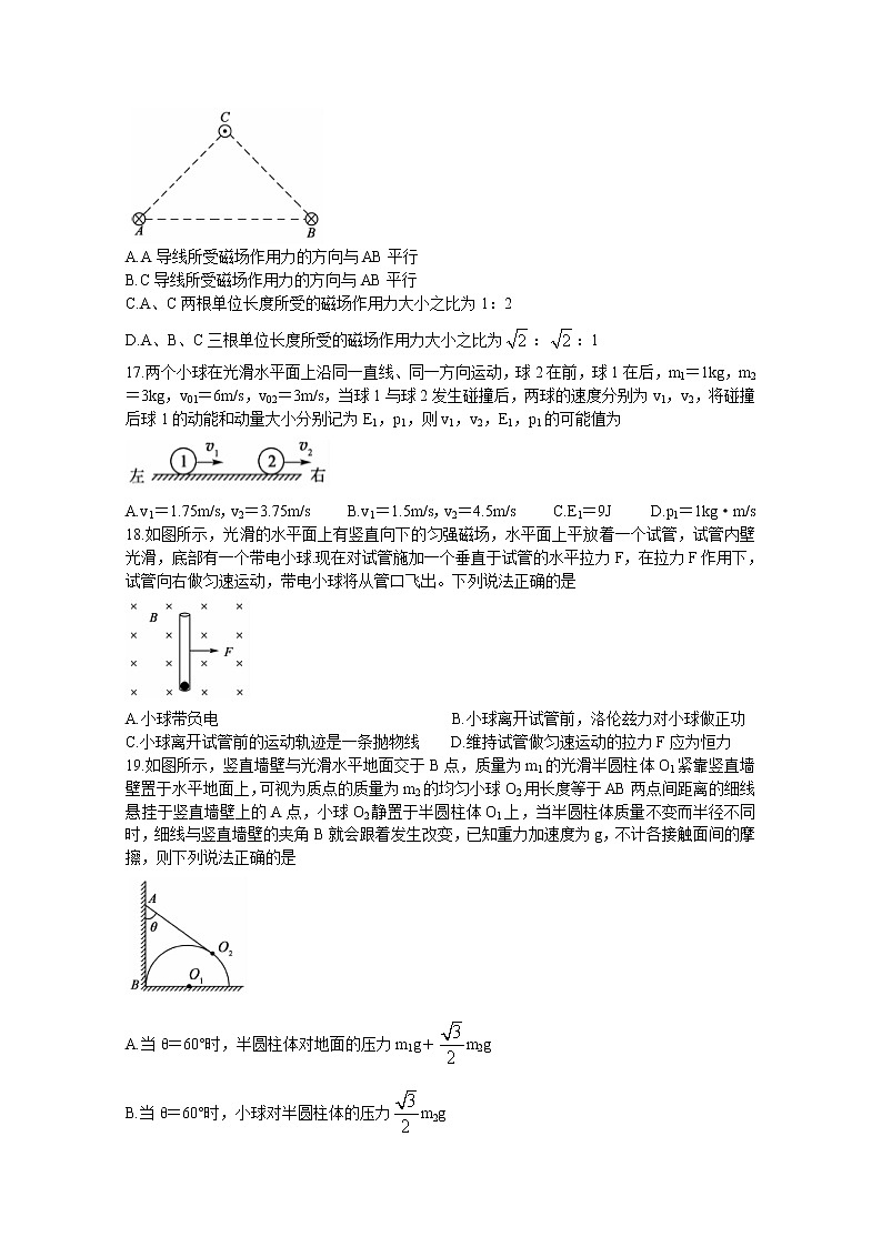 2020黄冈八模系列高三模拟测试（四）物理含答案第2页