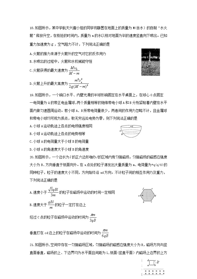 2020河南省高三上学期期末考试理综物理含答案byfeng02