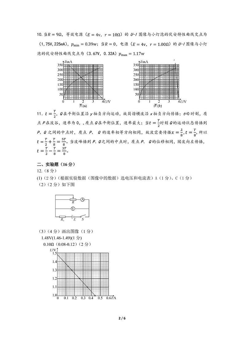 2021年湖北省重点高中高二下学期5月联考--高二物理参考答案第2页