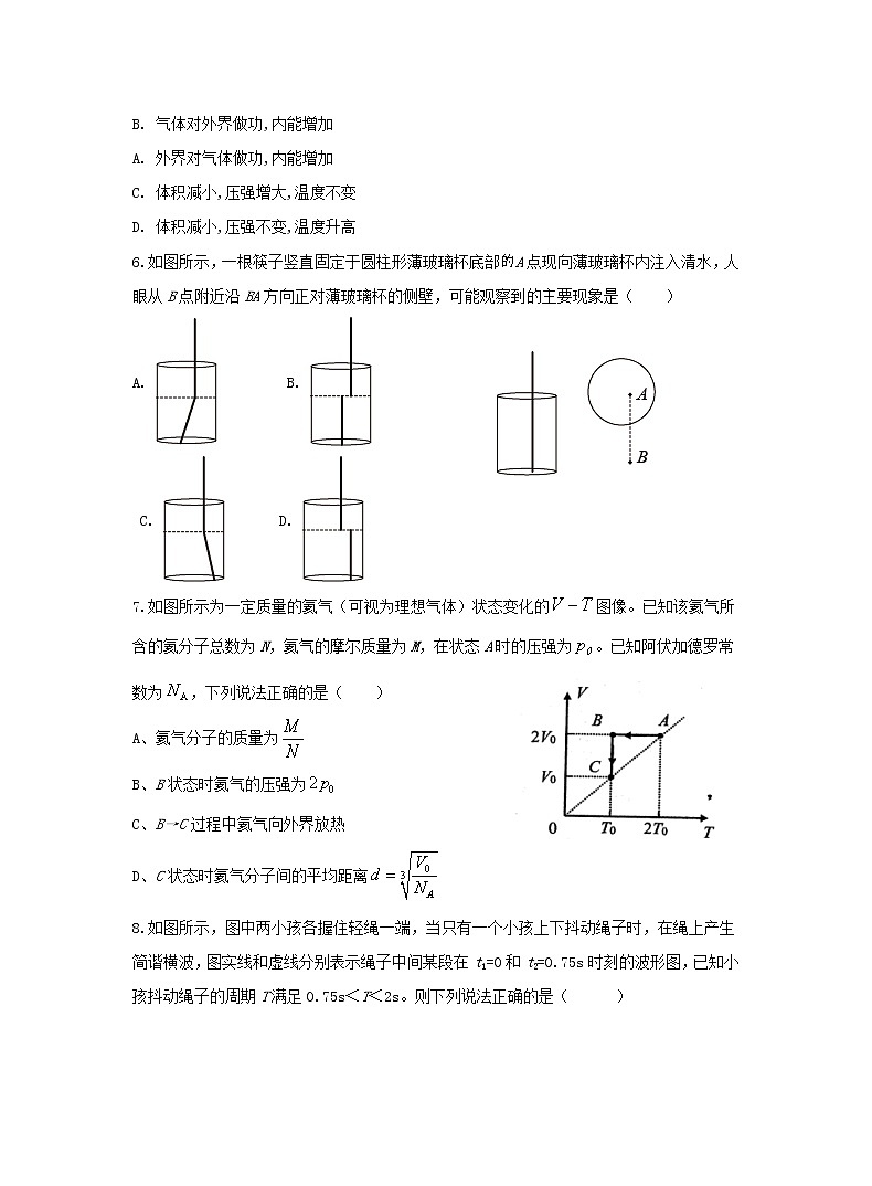 2021江苏省马坝高级中学高二下学期期中考试物理试题缺答案第2页