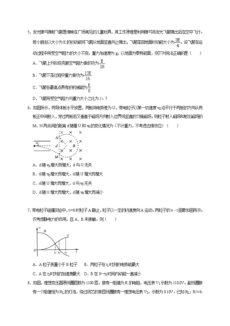 2021鹤壁高中高二下学期第一次段考物理试题含答案第2页