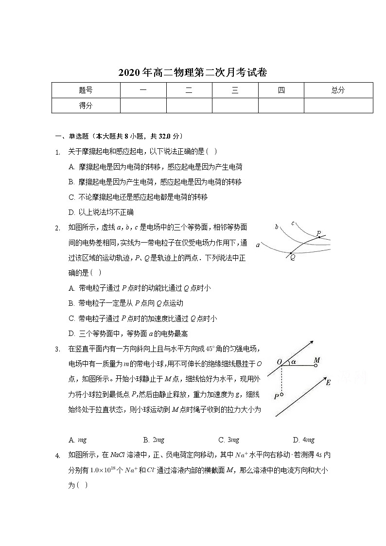 2021南昌实验中学、南昌十七中等六校高二上学期期中联考物理试题含解析第1页