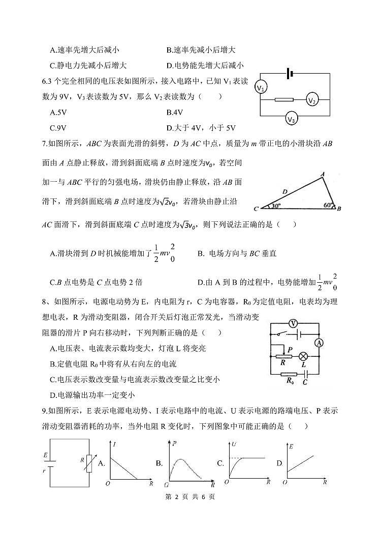 2021运城中学、芮城中学高二上学期期中考试物理试题（PDF可编辑）PDF版含答案02