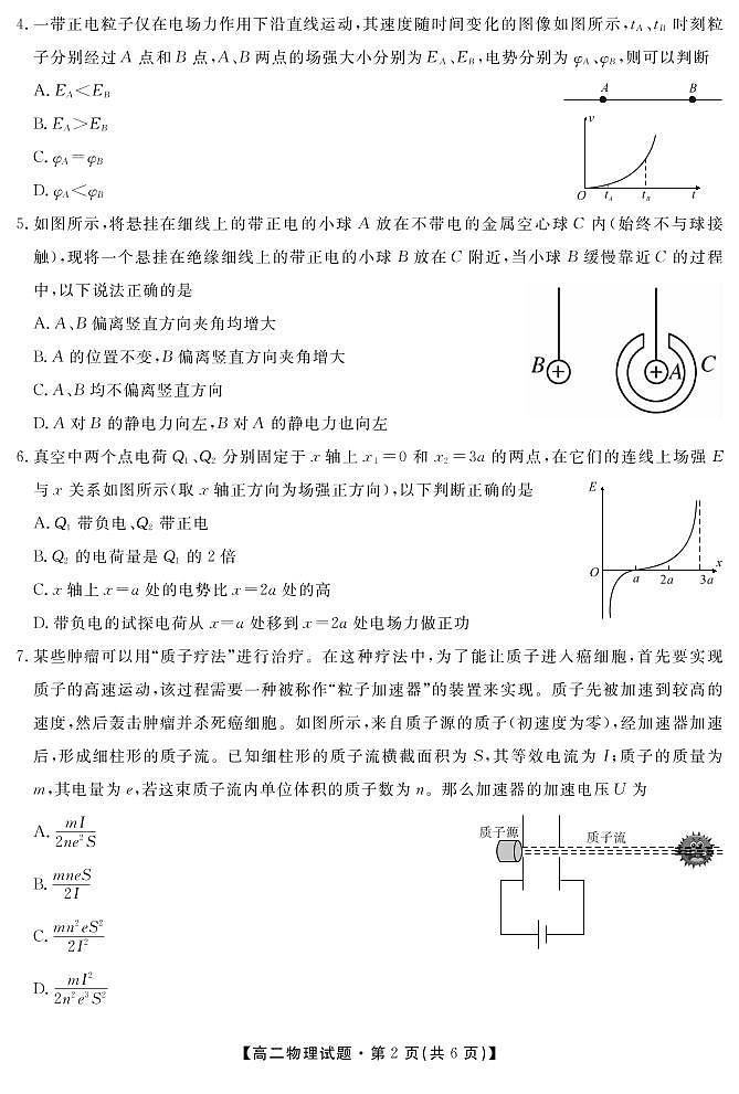 2021怀化高二10月联考物理试卷PDF版含答案第2页