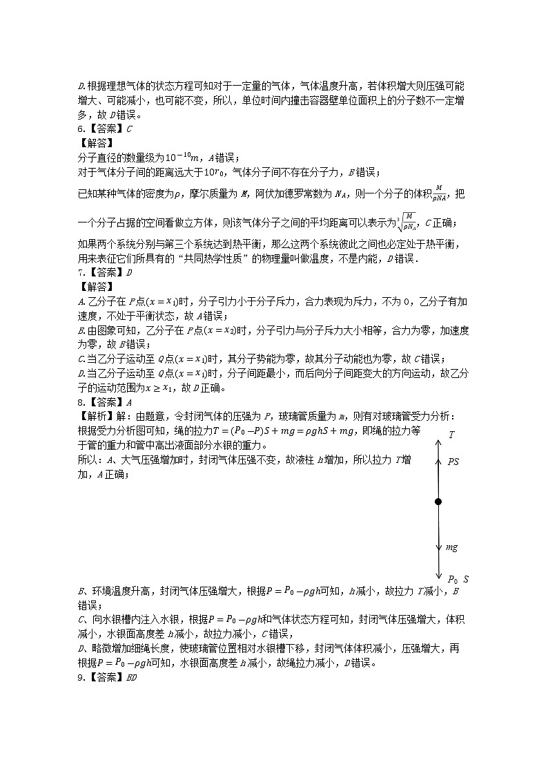 2020佛山一中高二下学期第一次段考试题物理（选考）含答案02