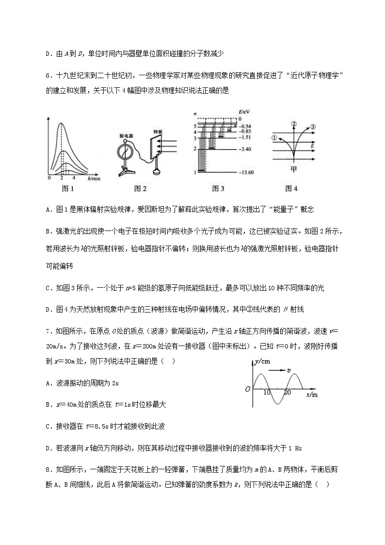 2020沈阳铁路实验中学高二下学期6月月考物理试题含答案第3页