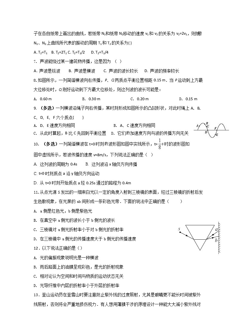2020延边长白山一中高二下学期验收考试物理试题含答案第2页