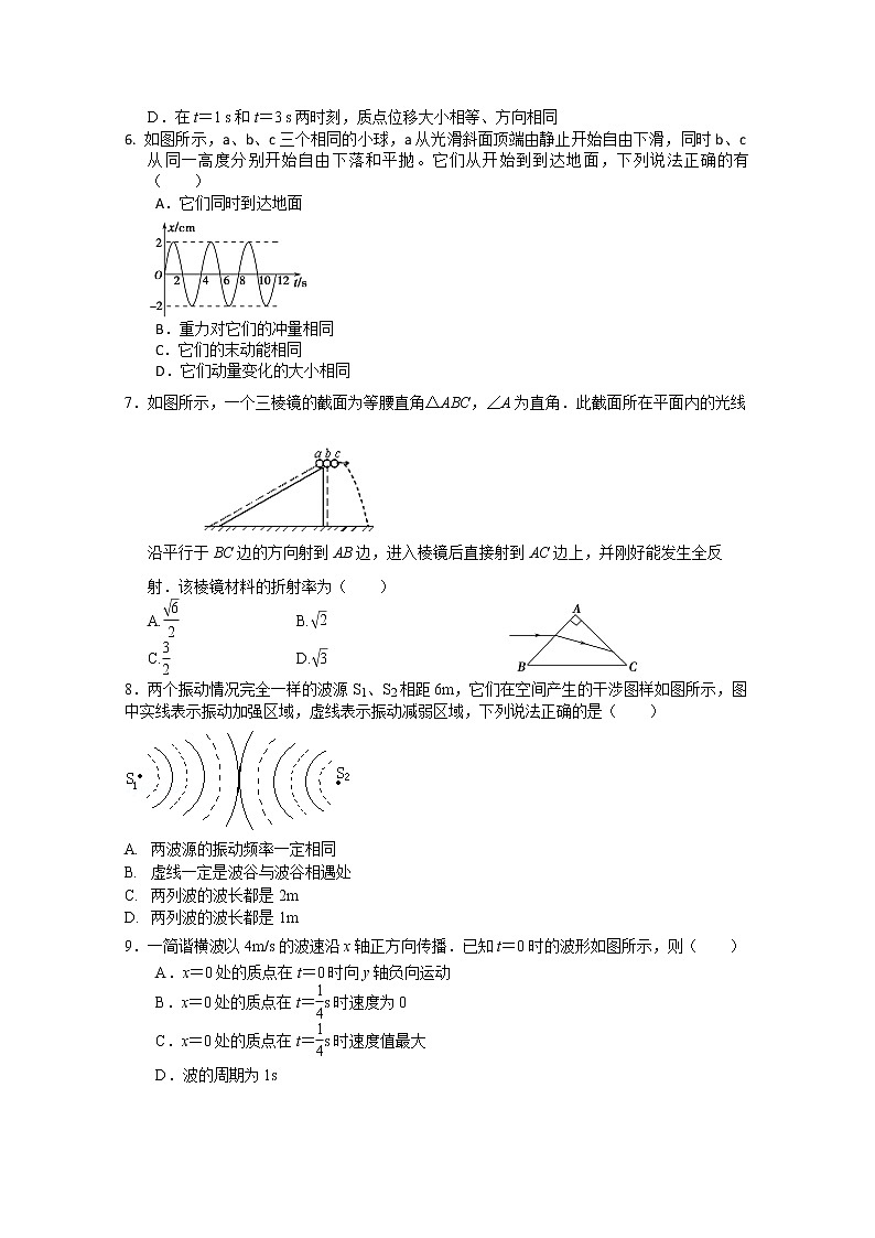 2020应城一中高二下学期期中考试物理试题含答案第2页
