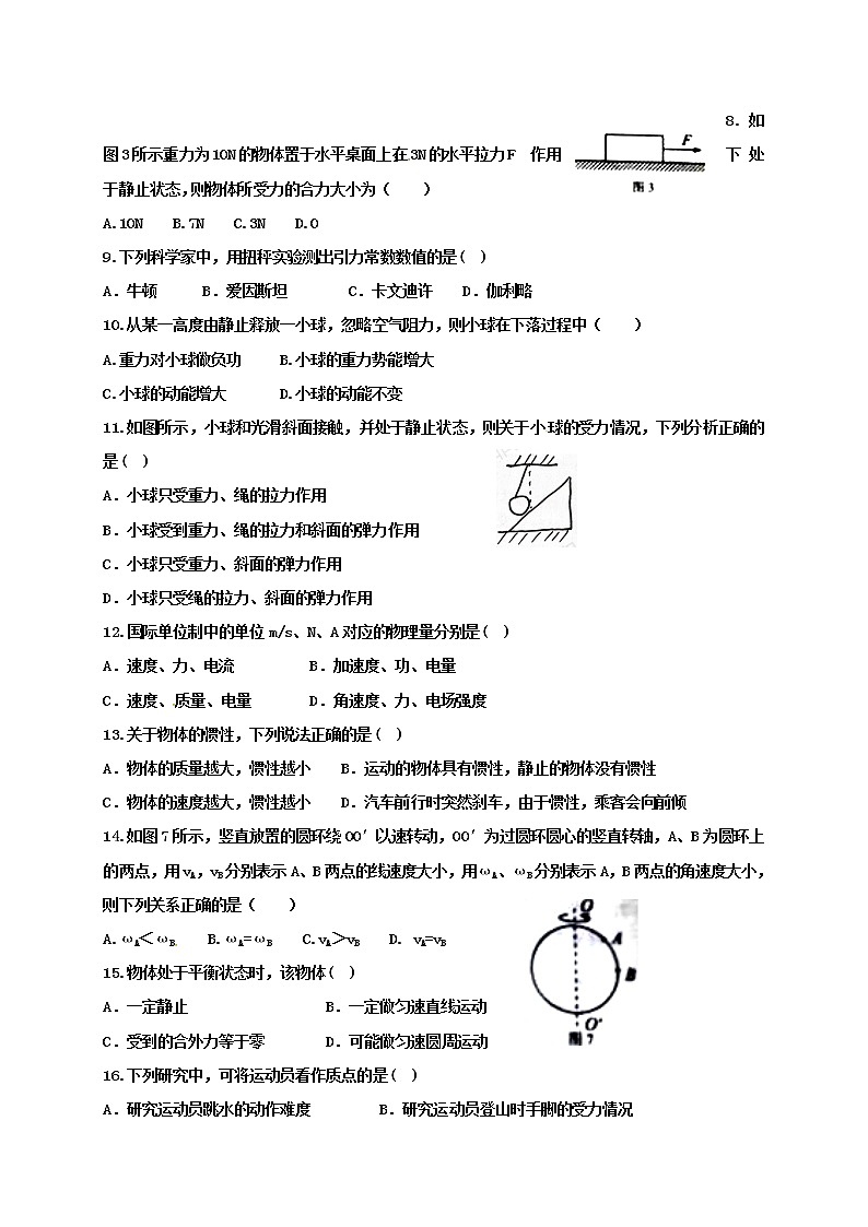 2020邵东县创新实验学校高二上学期期末考试（学考模拟）物理试题含答案第2页
