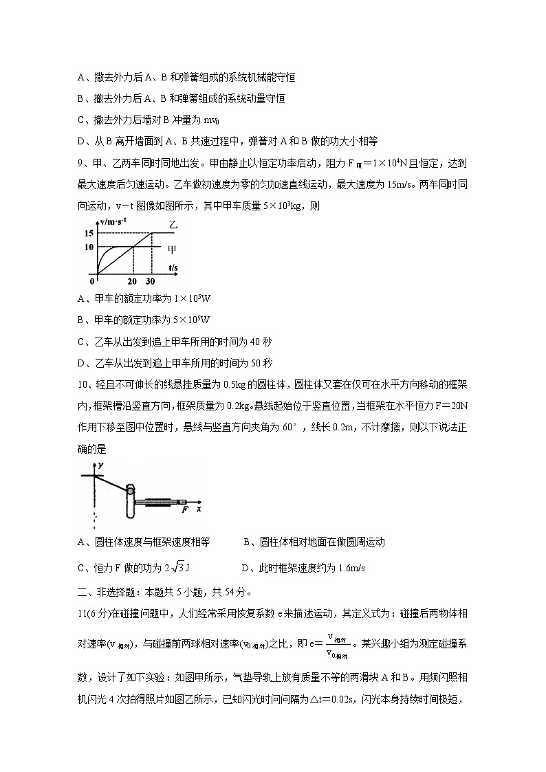 2021辽宁省部分重点高中高一下学期期中考试物理含答案第3页