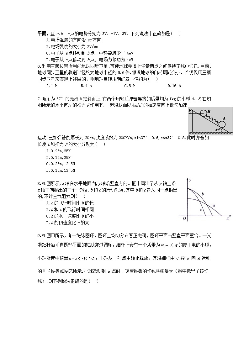 2021江西省分宜中学高一下学期第二次段考（课改班）物理试题含答案第2页
