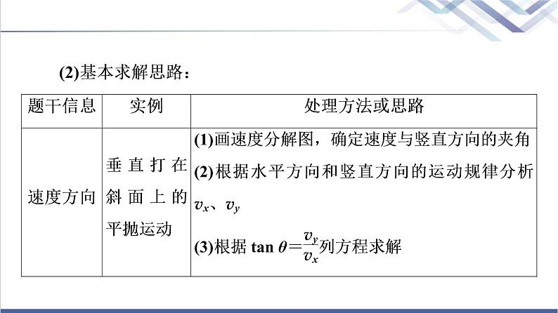 人教版高中物理必修第二册第5章素养培优课1抛体运动规律的应用课件+学案+练习含答案06