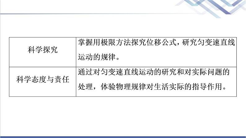 鲁科版高中物理必修第一册第2章第2节位移变化规律课件+学案+课后素养03