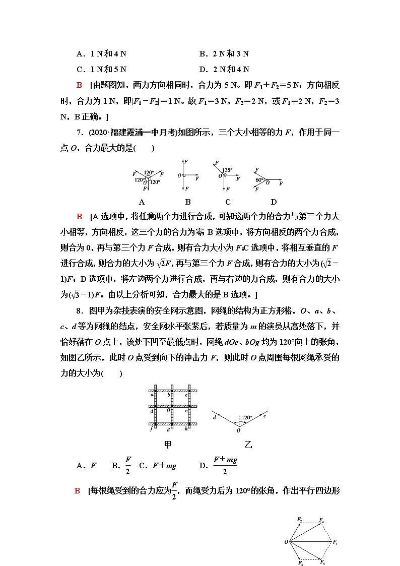 鲁科版高中物理必修第一册第4章第1节科学探究：力的合成课件+学案+课后素养03