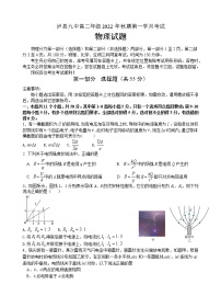 四川省泸县第九中学2022-2023学年高二上学期第一学月考试物理试卷（含答案）