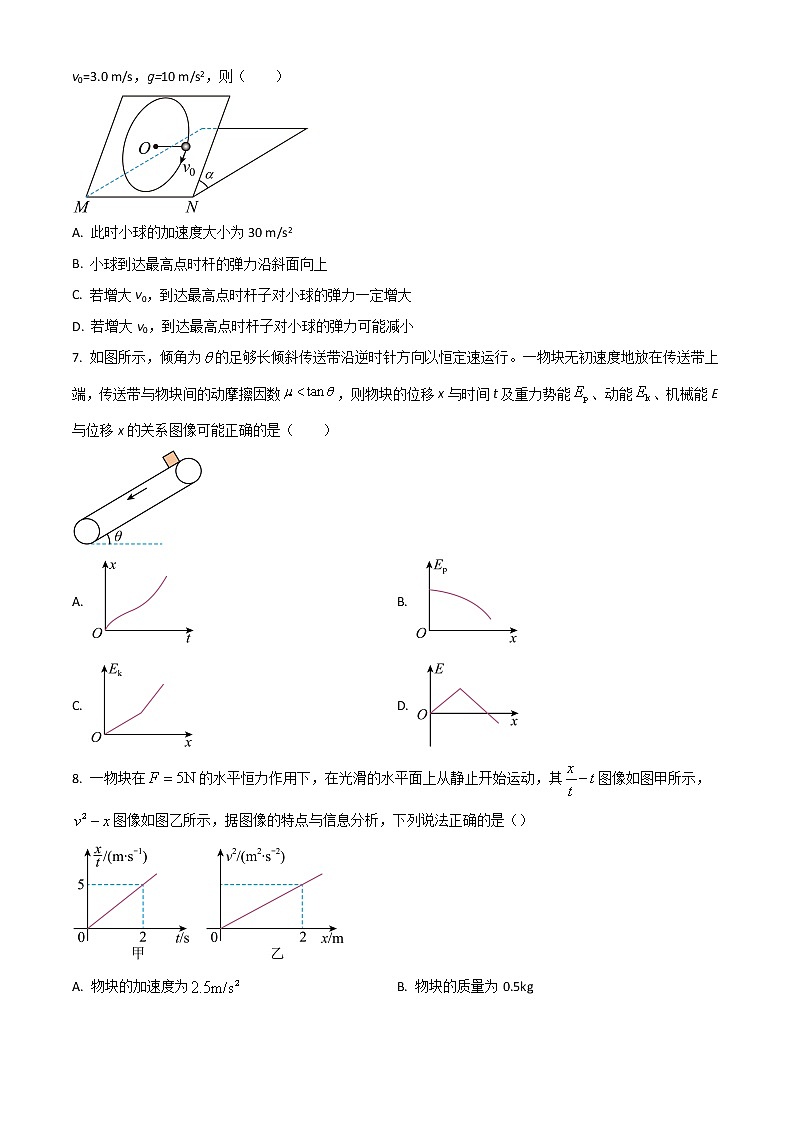 湖北省武汉市第一中学2022-2023学年高三上学期10月月考试题  物理  Word版无答案第3页