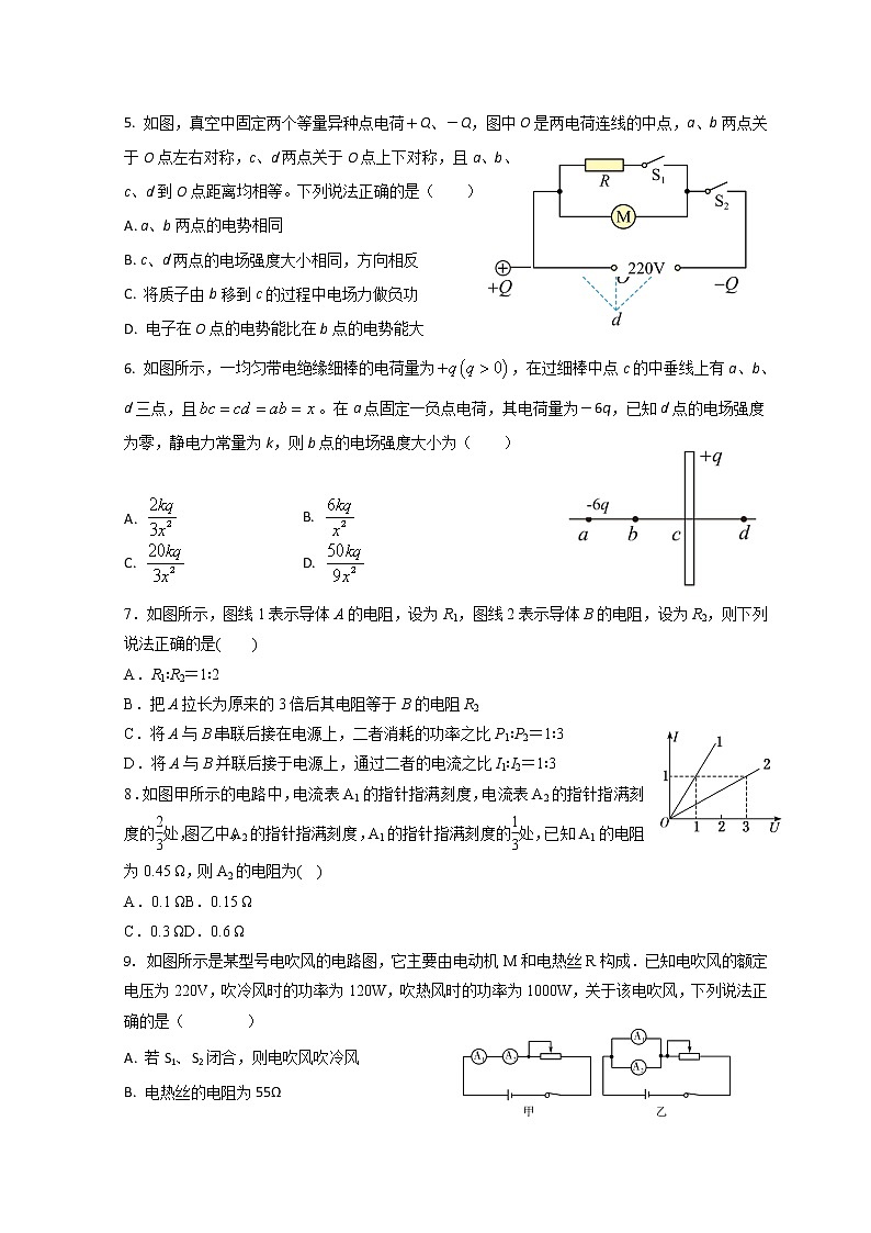 2022-2023学年江西省宜春市丰城市高二上学期10月期中考试 物理 Word版第2页