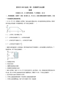 2022-2023学年广东省惠州市高三第一次调研考试 物理（解析版）