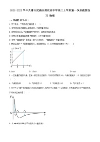 2022-2023学年天津市武清区黄花店中学高三上学期第一次形成性练习 物理