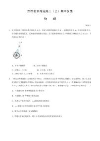 2021届北京市海淀区高三上学期期中反馈试卷物理试题 PDF版