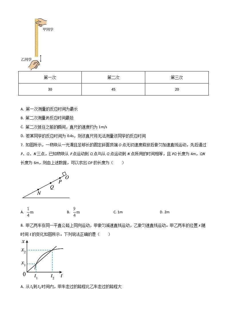 2023青岛第五十八中学高一上学期10月月考物理试题含答案03