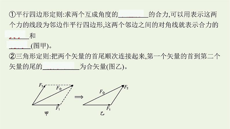 人教版高考物理一轮复习第2章第2节力的合成与分解课件05