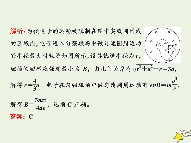 高考物理一轮复习第9章磁场第3课时带电粒子体在有界磁场中的运动课件02