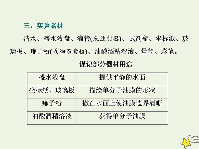 高考物理一轮复习第13章热学第4课时用油膜法估测油酸分子的大小课件03