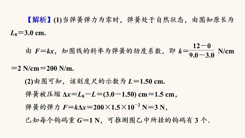 人教版高考物理一轮复习专题2相互作用实验2探究弹力和弹簧伸长量的关系课件第8页