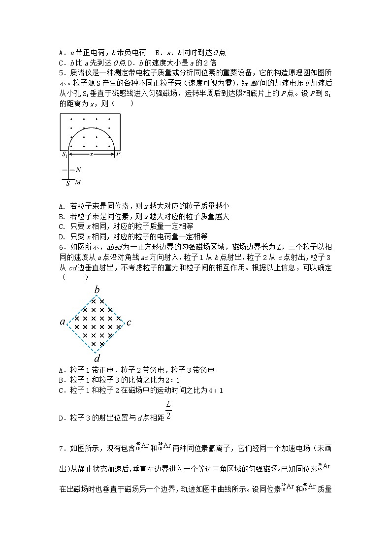 物理沪科版选择性必修第二册第2节 洛伦兹力作业(2)第2页
