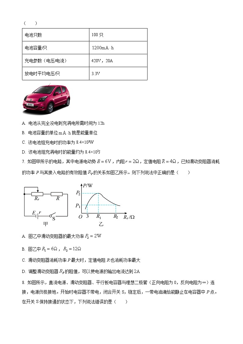 江苏省连云港高级中学2022-2023学年高二上学期第一次阶段测试物理无答案第3页