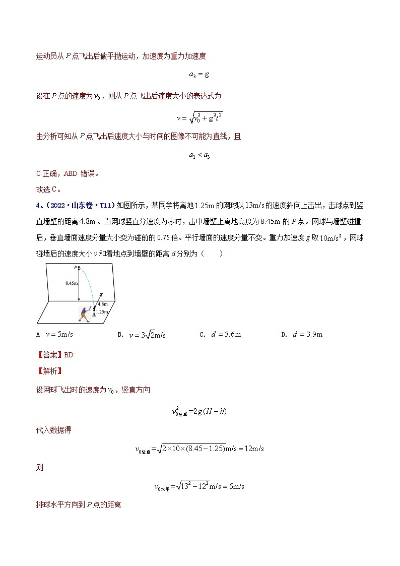 【三年高考真题】最新三年物理高考真题分项汇编——专题04《曲线运动》（2023新高考地区专用）03