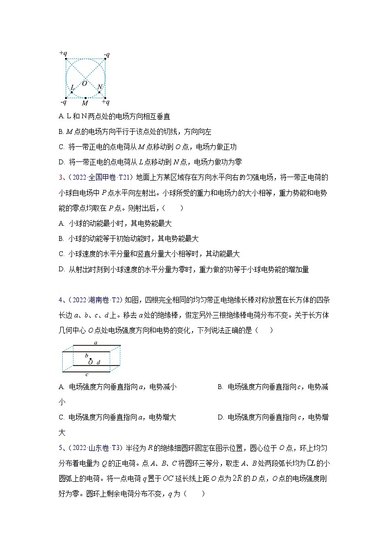【五年高考真题】最新五年物理高考真题分项汇编——专题07《电场》（2023全国卷地区通用）02