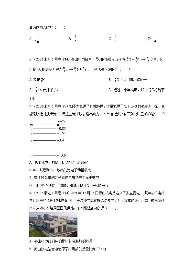 【五年高考真题】最新五年物理高考真题分项汇编——专题20《原子和原子核+波粒二象性》（2023全国卷地区通用）02