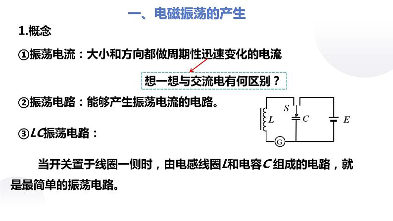 人教版选修二 4.1 电磁振荡 课件06