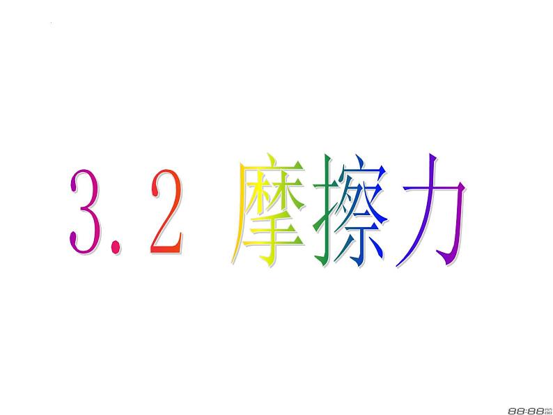 人教版必修一 3.2 摩擦力 课件第1页