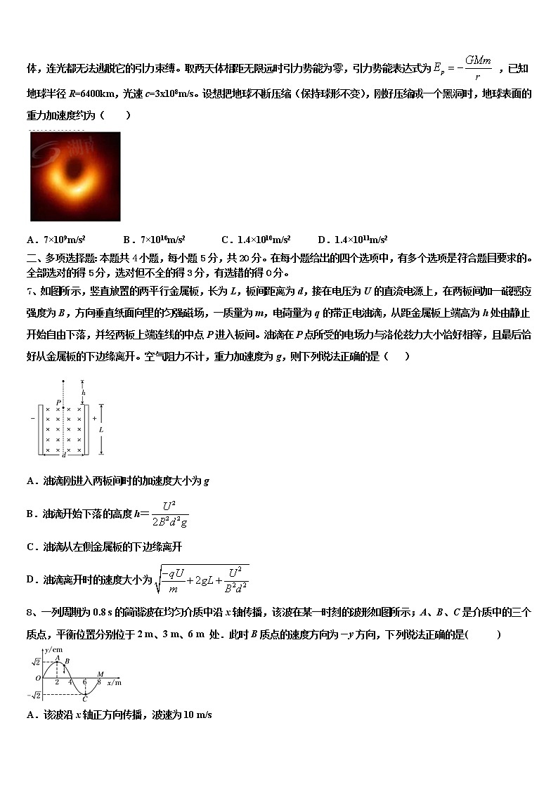 重庆市云阳2022年高考全国统考预测密卷物理试卷含解析第3页