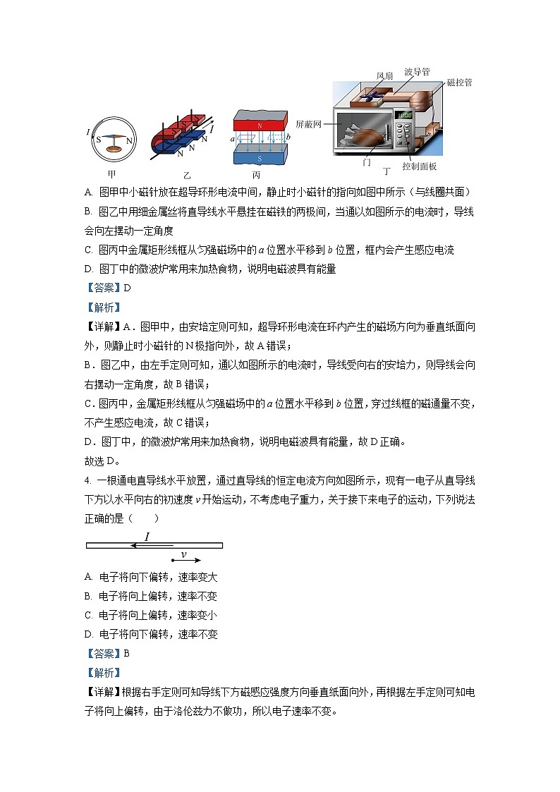 2022-2023学年浙江省温州十校联合体高二上学期期中联考物理试题（解析版）02