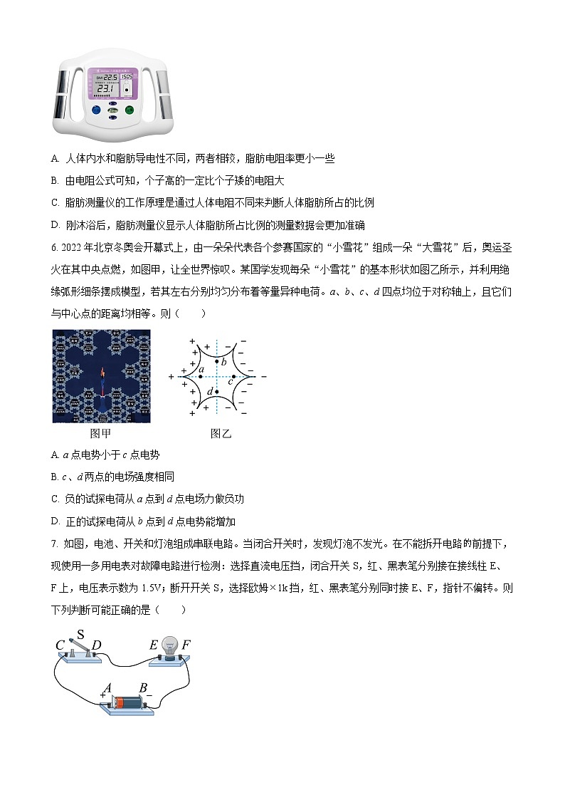 浙江省A9协作体2022-2023学年高二上学期期中联考物理试题无答案第2页