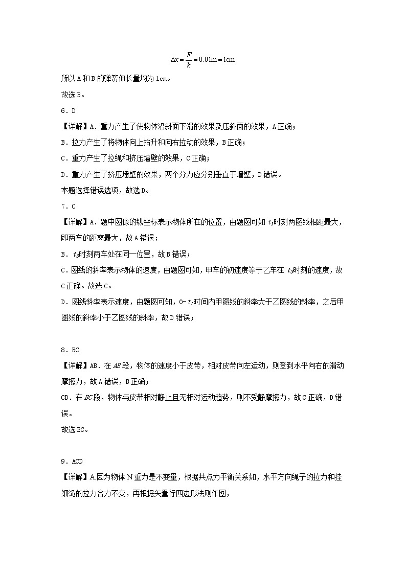 2023湖北省部分高中联考协作体高一上学期期中物理试题含答案02