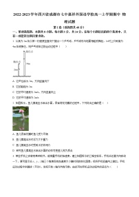 2022-2023学年四川省成都市七中嘉祥外国语学校高一上学期期中 物理试题