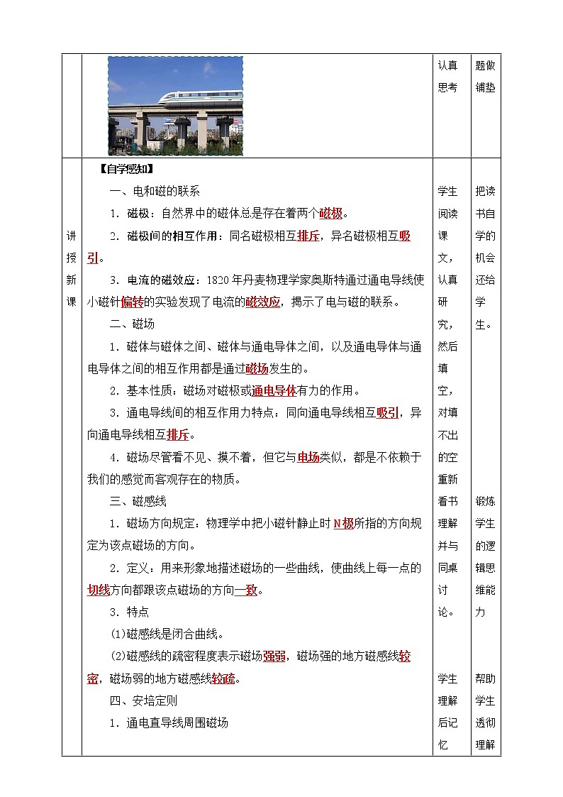 13.1《磁场　磁感线 》教学设计-2023学年人教版（2019）高中物理必修第三册02