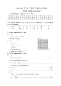 2023太原高一上学期期中考试物理试卷PDF版含答案