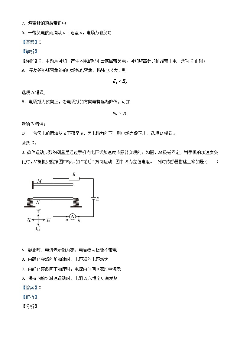 精品解析：广东省茂名市电白区2021-2022学年高二（上）期末物理试题（选择性）02