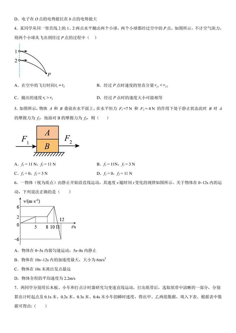 2022-2023学年新疆维吾尔自治区和田地区民丰县高三上学期11月期中物理试题（PDF版）02