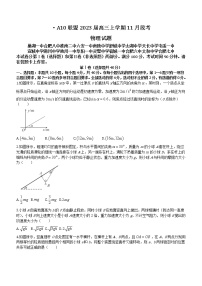 2022-2023学年安徽省合肥六中A10联盟高三上学期11月阶段测试物理试题（word版）