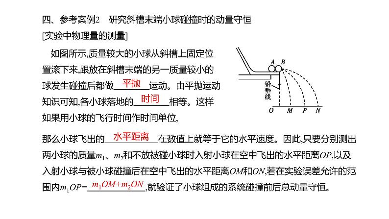 人教版选修一1.4 实验：验证动量守恒定律 课件08