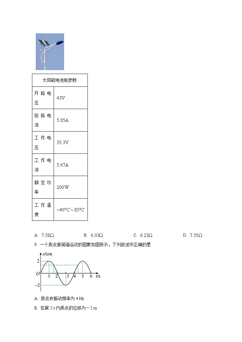 浙江省嘉兴市第一中学2022-2023学年高二物理上学期期中试题（Word版附答案）第3页