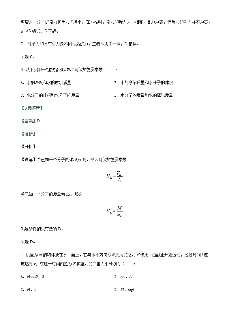 2021-2022学年陕西省榆林市第十中学高二（下）期中物理试题含解析第2页